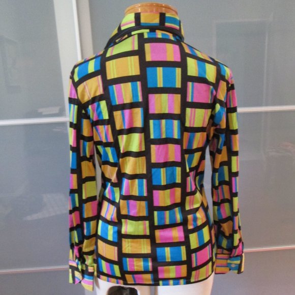 *SOLD* Vintage Marlboro 70s Disco Era Button Front Shirt - Picture 3 of 5